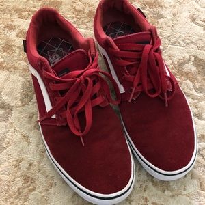 Red Suede Vans Old Skool